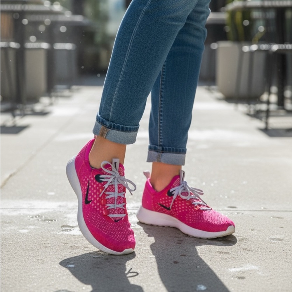Nike Women's Bright Pink Sneakers•11